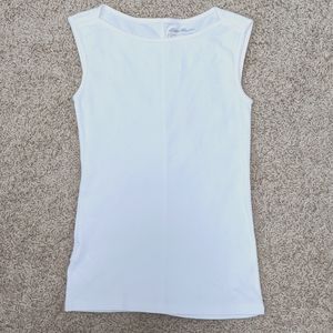 White boatneck tank - XS